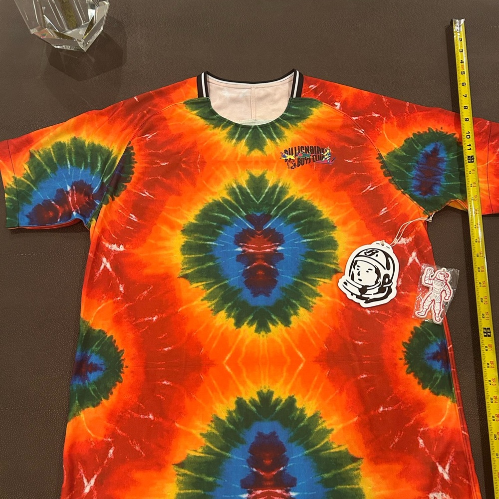 Billionaire Boys Club Orange Tie-Dye Tee with Astronaut Patch